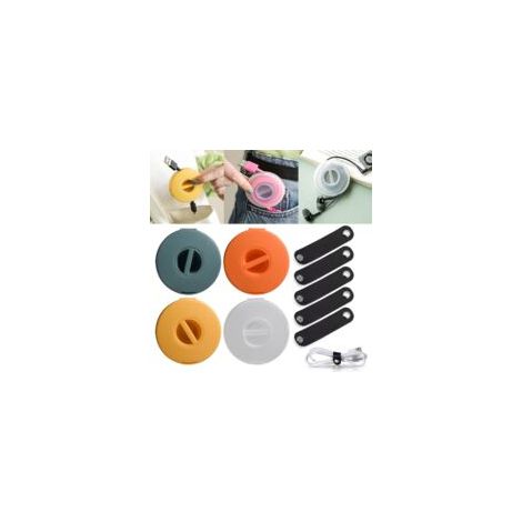 Enrouleur de Câble Telephone, Enrouleur de Câble Portable, Attache de Câble pour Casque, Organisateur Enrouleur de Câble Portable, pour Câble Casque, Câble De Données, Organisateur de Câbles en Cuir (1/5)