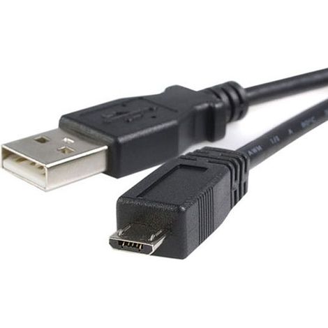 StarTech.com Cable de 50cm Micro USB B a USB A Cargador para Teléfono Móvil Datos USB 2.0 - Macho a Macho - Negro (1/5)