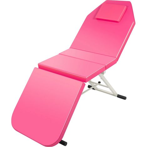 Camilla de masaje, construcción resistente, ángulos ajustables, color rosa. (1/2)