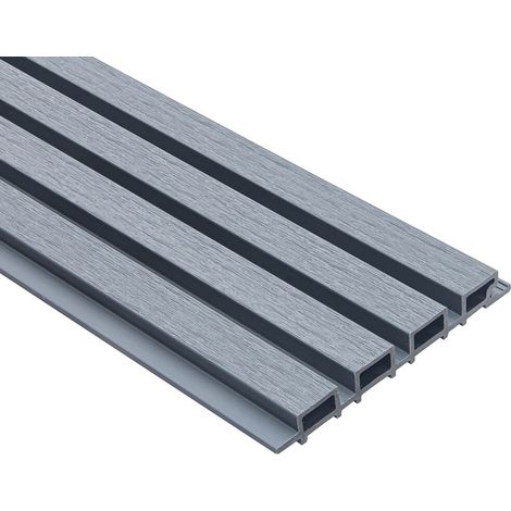 Home Deluxe - Revêtement de façade WPC DUVAR  Couleur : Gris clair, Taille : 40 m²