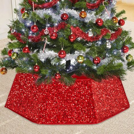 Copertura Albero Natale Sequinata Pieghevole 80 cm (1/5)