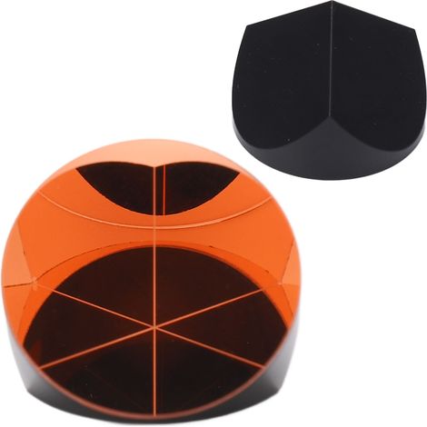 Cube de prisme d'angle en verre optique rétroréflecteur trièdre plaqué avec revêtement en cuivre, 25.4mm (1/5)