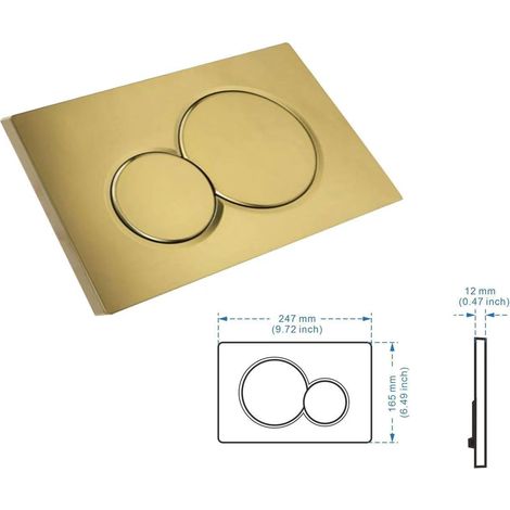 SIGMA 01 Spülplatte für Toiletten-Tank, Chrom-PVD-beschichtet