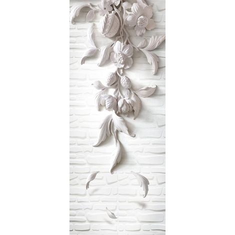Papier peint autocollant - Sticker de porte - PVC - Support prêt à coller - Repositionnable - Papier peint mural - Film adhésif pour meubles - Pour chambre, salon et couloir - 200 x 77 cm (1/5)