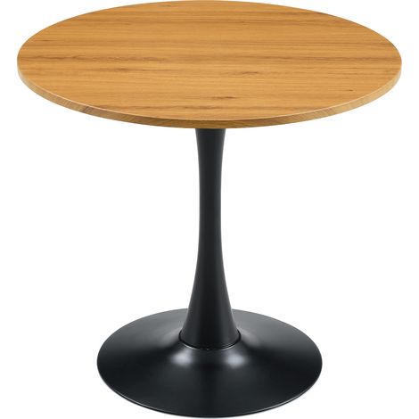 GagaTable ronde tulipe Ø 80 cm, pied métal, bois (1/5)