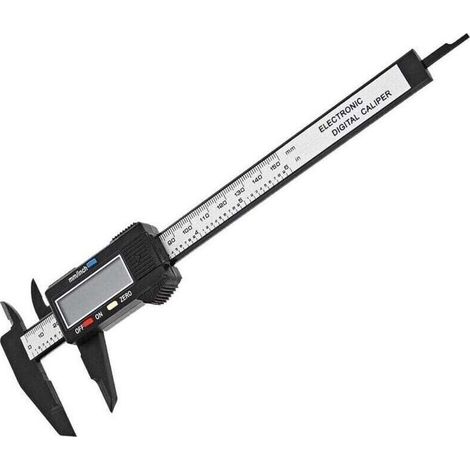 Pied À Coulisse Électronique - 150 mm - Affichage LCD Grand Écran - Conversion Mm/Pouce - Pour Mesure Précise Intérieure Extérieure Profondeur Pas - 1 Pièce (1/4)