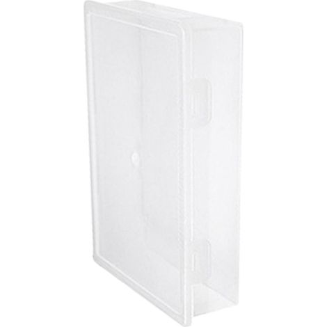 3 boîtes de rangement carrées transparentes en plastique pour dossiers, taille L (1/4)
