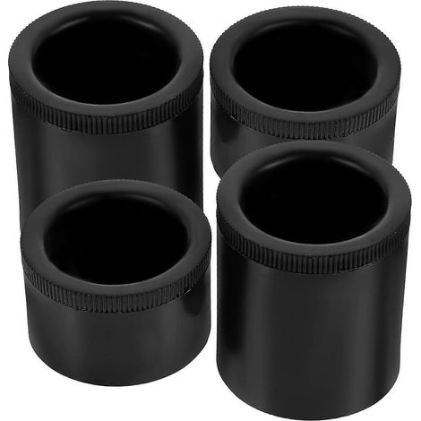 12 pieds de meubles réglables, compatibles avec canapés, coiffeuses, armoires, etc., noirs. (1/5)