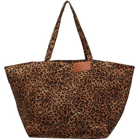 Sac fourre-tout motif léopard - Vintage - Grande capacité (1/5)