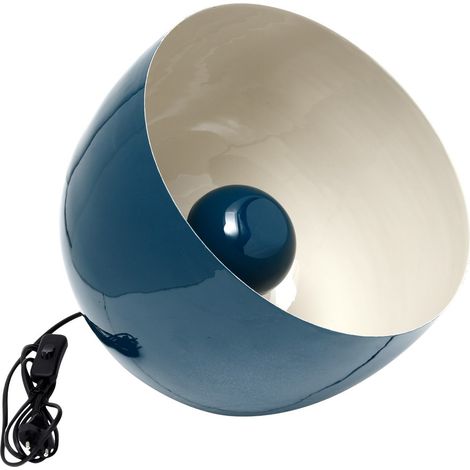 Lámpara de sobremesa esfera de metal azul petróleo 37 cm (1/5)