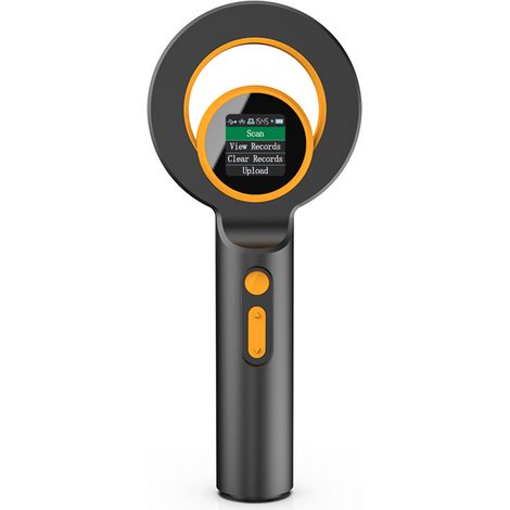 Lecteur portable d'identification par micropuce pour animaux, étiquettes, lecteur RFID BT USB 2.4G, stockage 240 informations, écran OLED, 134.2kHz