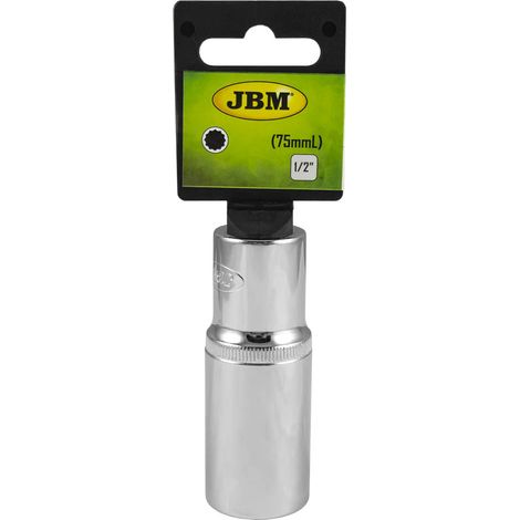 Vaso XZN ½" 75mm. LARGO 14mm. Cromado  JBM13607 (1/2)