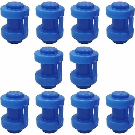 Capuchons Poteau Trampoline, 10 Pièces Trampoline Embout, Capuchons Pôle Trampoline, Capuchon D'Trampoline, pour Embout Poteau à Crochet Filet Filet de Sécurité Pièce de Rechange(Bleu)
