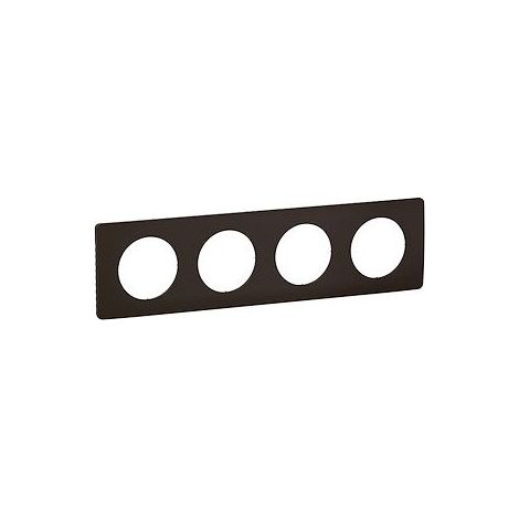 Legrand CP0104 Placca di finitura Céliane 4 posti - Nero opaco
