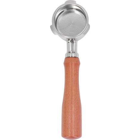 Portafilter 51mm sans fond avec 3 oreilles en acier inoxydable pour Donlim 6001 5403 KF5400 avec filtre inclus et manche bois (1/5)