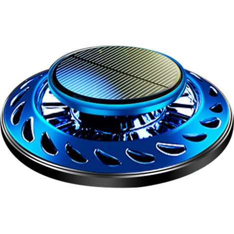 Diffuseur d'huiles essentielles pour voiture, rotatif, élimine les odeurs, parfum longue durée, soulage le stress, désodorisant bleu (1/5)