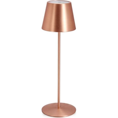 Lámpara de mesa LED Bolzano Eterium Ø12 de metal cobre (1/5)