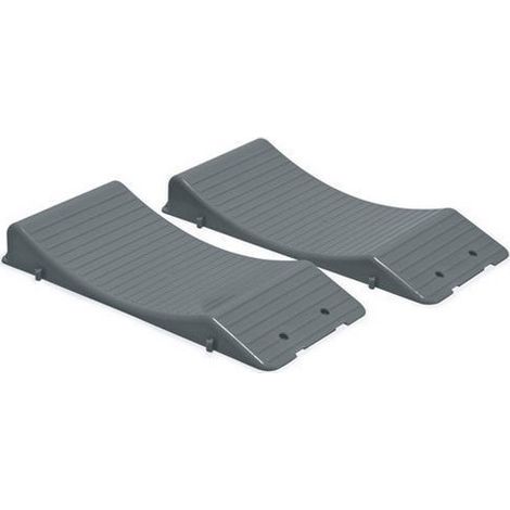 Cale pour roue – Anti-ovalisation – Dimensions L 460 x l 210 x H 60 mm – Pour roues jusqu'à 70 cm de diamètre – Plastique robuste – Fiamma (1/4)
