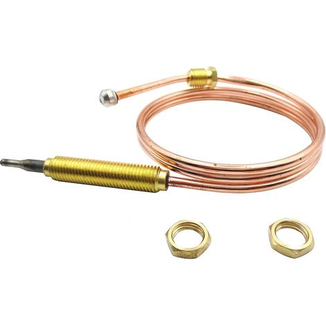 Terre étoile à gaz universel thermocouple 0.6 metres de long utilisé sur grille pour barbecue ou Foyer Chauffage ou chauffage de l'eau à gaz M8 x 1 Écrou d'extrémité et tête à bout (1/5)