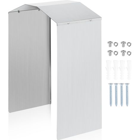 SWANEW Protezione contro le intemperie per Wallbox Copertura antipioggia in acciaio inox per tetto, accessori di montaggio inclusi, 40 x 20 x 45 cm Copertura per Wallbox