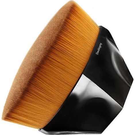 Pinceau de maquillage plat Kabuki hexagonal pour fond de teint, blush et poudre, idéal pour estomper les cosmétiques liquides, crèmes ou poudres pour un résultat impeccable. (1/5)
