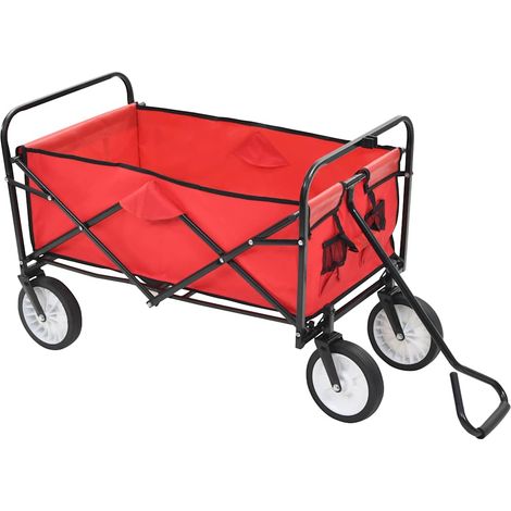 Chariot Ă main pliable Acier Rouge