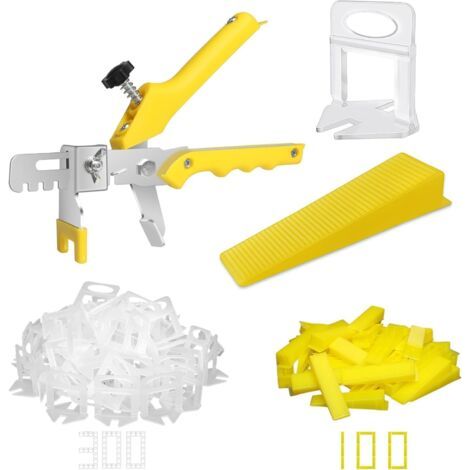 400 Pièces Système De Nivellement, Cales 1mm, Entretoises Réutilisables, Pince Pour Sol Et Mur (1/5)