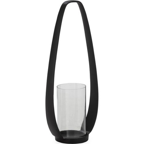 Porte bougie en métal et verre bronze noirâtre - bronze noirâtre (1/3)