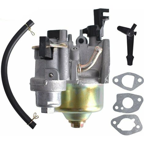 Carburateur Carb Fit pour Honda GX160 GX168F GX200 5.5HP 6.5HP + Moteur de Joint de Tuyau de Carburant, modèle: Argent (1/5)