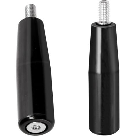 2 Poignée rotative, M10 x 100mm, Fer et Nylon noir, pour Fraiseuse et Scie à table (1/5)