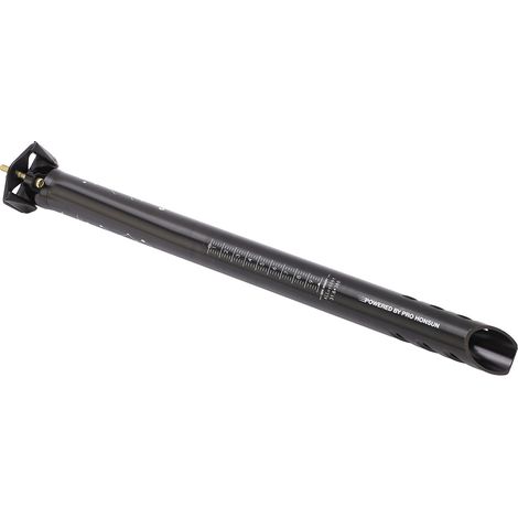 Tige de selle de vélo de route/VTT à double rail antidérapant avec graduation transparente, usinée CNC en alliage d'aluminium noir, 31,6 mm (1/5)