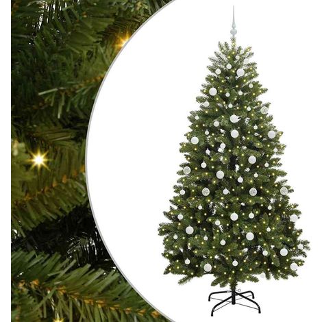 Sapin de Noël,Arbre de Noël artificiel Vert 210 cm PVC et métal CFW73034 (1/5)