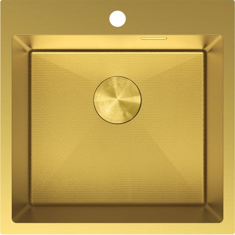 Mexen Solix Edelstahl-Spüle 1-becken 500 x 500 mm, golden HC - 6407501000-55HC