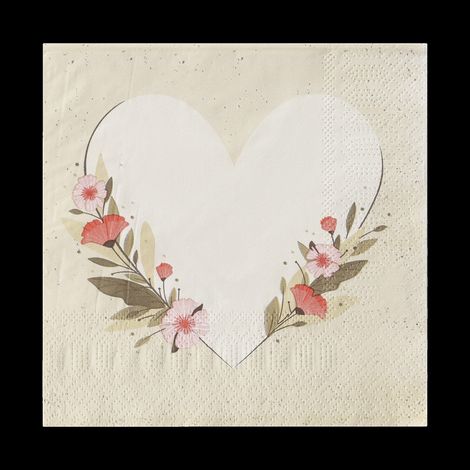 Eglo Servietten Motiv Herz Mahuli bunt 17 x 17 cm - 20er Pack Servietten (1/2)
