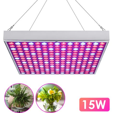 TolleTour LED Pflanzenlampe Garten- & Gewächshaus-Zubehör 15W Pflanzenleuchte 225 LEDs Red Blau Vollspektrum für Gewächshaus, Garten, Blumen & Indoor Grow (1/5)