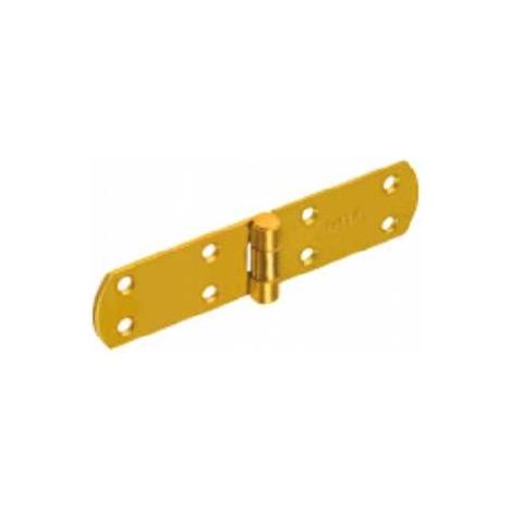 Bisagra francesa DOMAX 140x35x2,5 mm ZINC DORADO para cofre