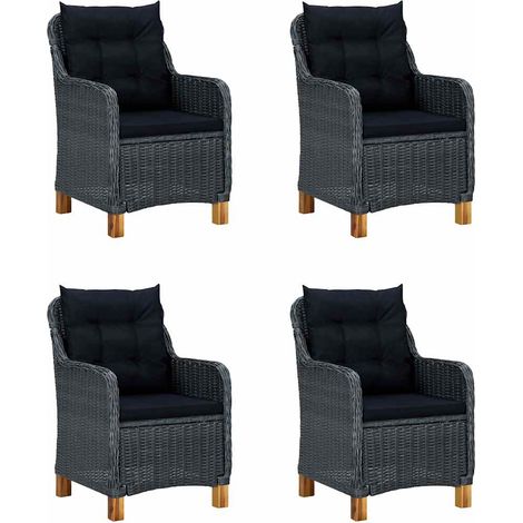 Maison Exclusive - Set Mobili da Pranzo per Giardino 5 pz Grigio Scuro (1/5)