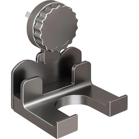 Soporte de pared para secador de pelo con ventosa, ideal para baños y peluquerías. (1/5)