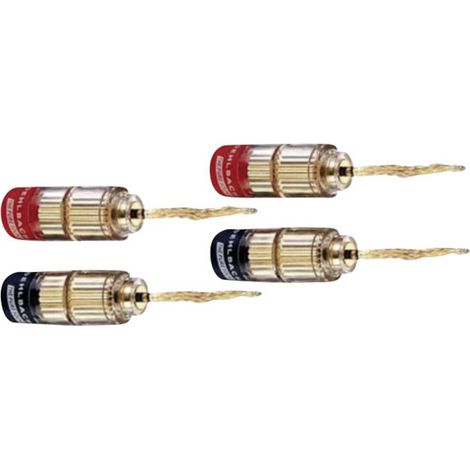 Oehlbach 3022 Connettore per altoparlanti Spina dritta Rosso, Nero 4 pz. (1/2)