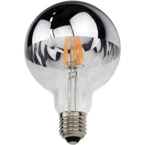 Ampoule LED E27 Filament 7W G95 Avec Reflet - Argent - SILUMEN
