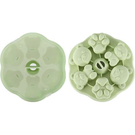 Bonita cubitera con forma de oso y tapa antiderrame extraíble, con capacidad para 6 cubitos de hielo para helados, agua y otras bebidas. (1/5)