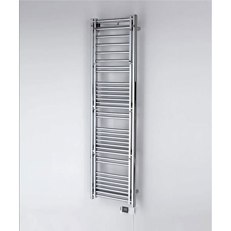 Scaldasalviette Elettrico Cromato alto 1380mm e largo 512mm - 300 Watt - STEN1380/512E8CRO