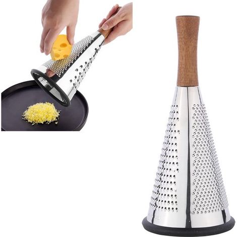 Grattugia, grattugia manuale, grattugia per limoni, grattugia per formaggio, grattugia da cucina, grattugia per zenzero, grattugia per aglio, grattugia da tavolo. Con 3 tipi di grattugia, 3 superfici (1/5)