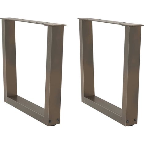 Couchtischbeine V-Form 2 Stück Naturstahl 60x(42-43,3) cm Stahl