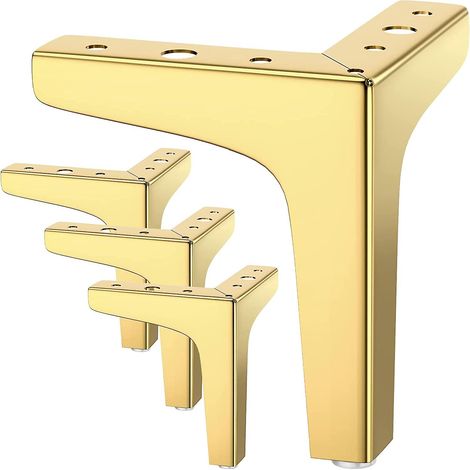 Set mit 4 Möbelfüßen, Tragkraft bis zu 800 kg, moderne 10 cm dreieckige Tischbeine aus Metall, Haarnadel-Möbelfüße für Schränke