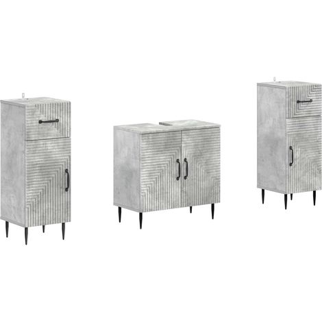 Maison Exclusive - Set di armadietti da bagno in 3 pezzi HAARLEM 3 pz (1/5)