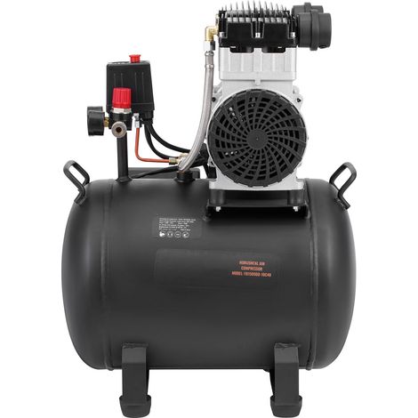 Compresseur d'air 10 gallons, 2 CV, 5,3 CFM à 90 PSI, pression max 125 PSI, 78 dB silencieux, portable, sans huile, pour réparation auto, gonflage pneus, peinture. (1/5)