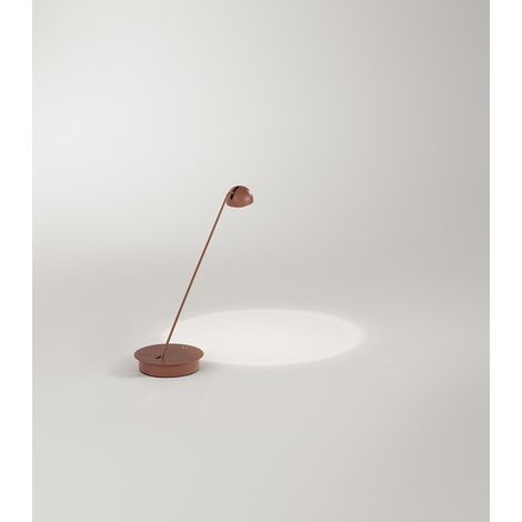 Lampe de table orientable LED 7W 3000K-6000K en métal terracotta mat avec variateur tactile intégré, hauteur 47 cm - Perenz - Qualité lumineuse (1/2)