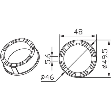 Adaptateur rond 61mm renforcé 7mm CAME 001YK4108