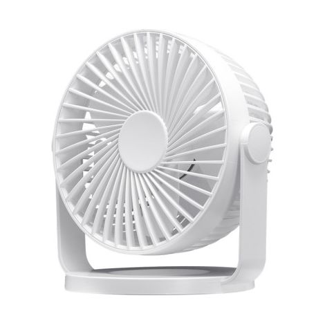 Mini-Tischventilator brittany weiß 5w 3+1Geschwindigkeit wiederaufladbar usb Netzteil usb verstellbar 5Stufen 17x15x11,5cm